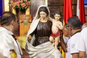 Inician restauración de la Virgen del Carmen en una celebración marcada por la Fe y la historia